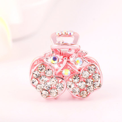 Picture of New small size Grab Clip Hair Clip Hair Clip Adult Bangs Hair Clip Children Top Clip Electroplated Rhinestone Elegant Hair Accessories Headdress