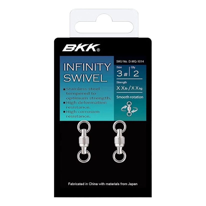 BKK black diamond double bearing stainless steel swivel sea fishing anti-rust super strong tension eight-ring boat fishing gear
