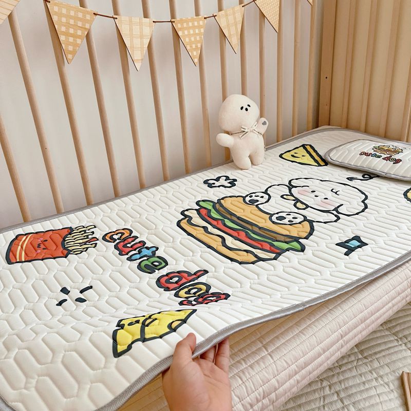 Picture of New Cartoon Cool Silk Children's Latex Mat Two-Piece Set Washable Baby Mattress Kindergarten Baby Soft Mat