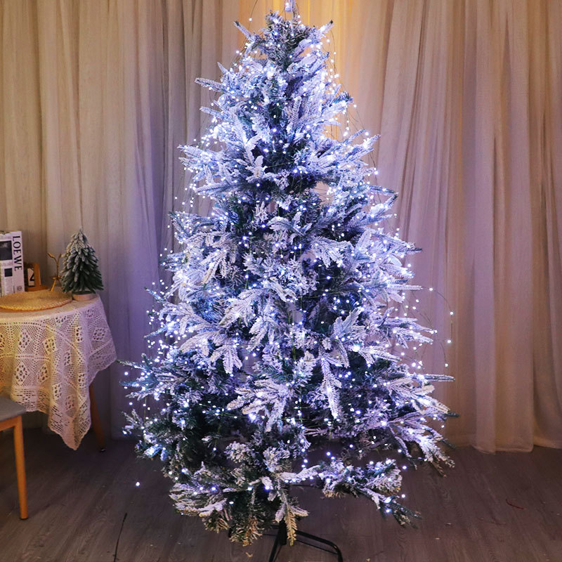 Picture of Christmas tree string lights led star decoration ambient light strip dark green copper wire outdoor waterproof Christmas decoration lights