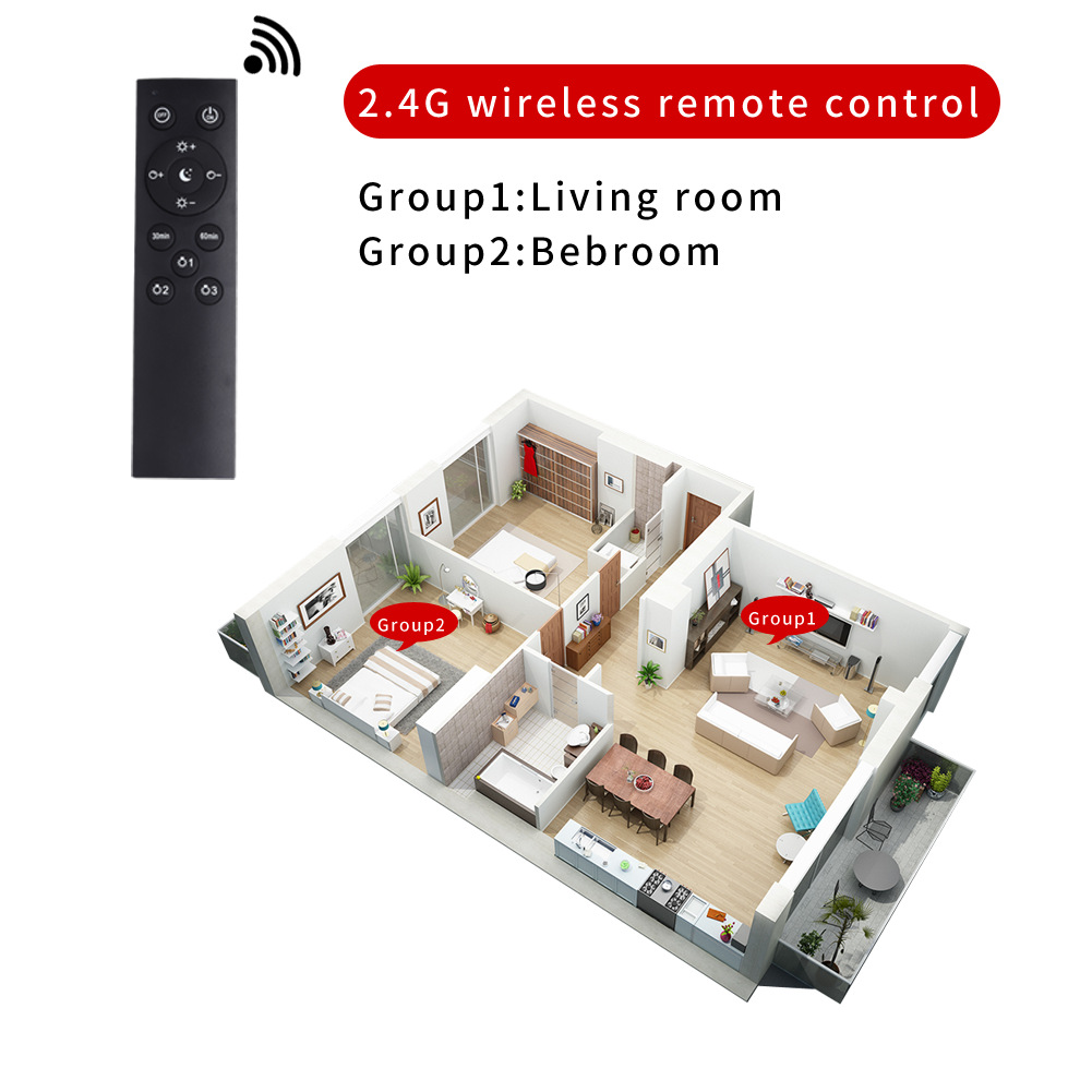 Picture of Cross-border remote control indoor 110Ve27e26 screw stepless dimming color super bright household led bulb
