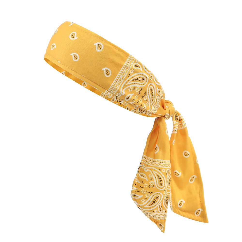 Picture of European and American Cashew Flower Street Sports Headscarf Strap Riding Running Sweat Absorbing Headband Summer Cooling Ice Silk Hair Band