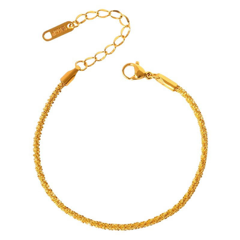 Sparkling anklet women's summer does not fade new ins gypsophila tide light luxury niche high-end Internet-famous anklet