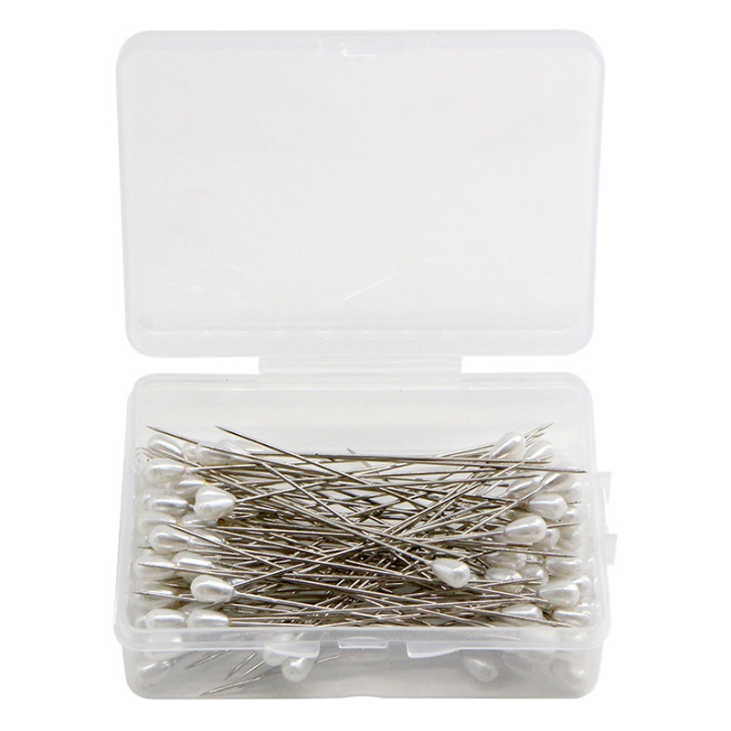 Factory wholesale 100 nickel-plated white teardrop pearl needle manual positioning needle 3.5/3.8/5.5/7.0cm