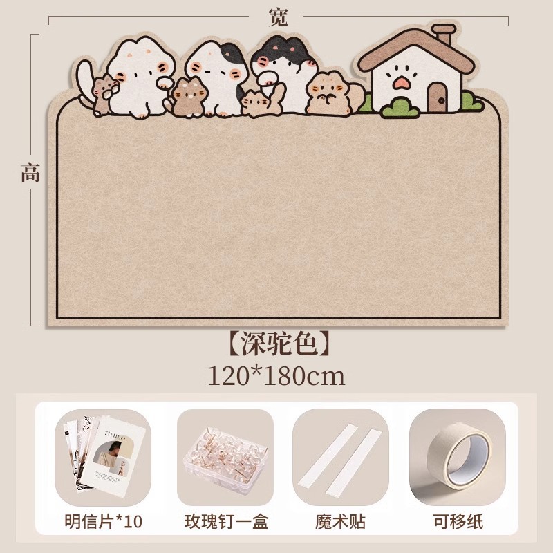 Picture of Photo wall felt wall stickers felt board display wall creative photo album wall wall decoration cork wall board honor wall photo
