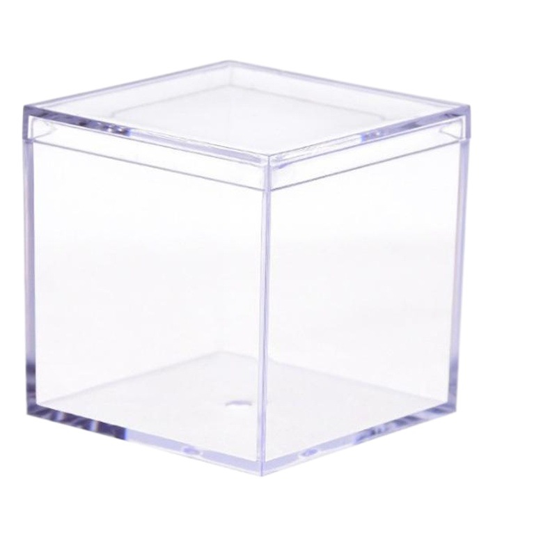 Square Transparent Box PS Hard Plastic Food Packaging Feeding Douyu Box Crystal Mud Blind Wedding Candy Box