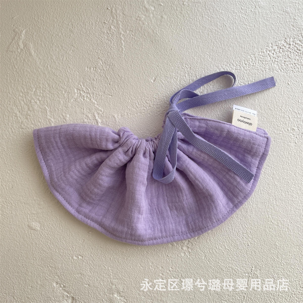 Picture of Baby 4-Layer Cotton Gauze Bib with Tie, 360-Degree Anti-Spit-Up Bib for Infants