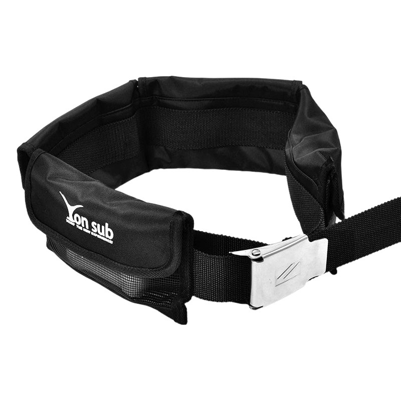 Pressure lead bag diving belt three four pocket black belt buckle belt nylon pocket diving weight bag