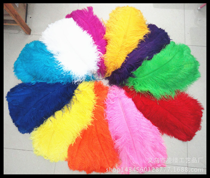 Factory supply ostrich feather stage accessories wedding feather flower arrangement decorative feather 30-35cm backboard feather