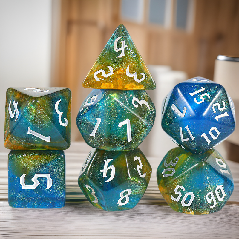 Multi-faceted dice, Cthulhu digital COC running group, TRPG board game, DND, ten-sided Dice, twenty-sided large color