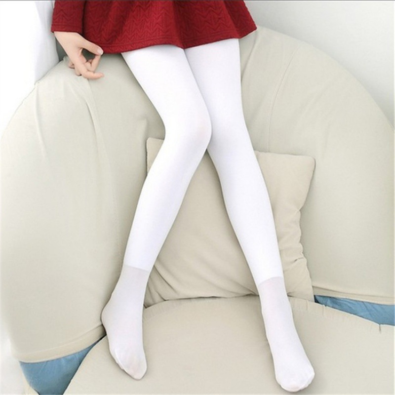 Picture of Wholesale children's autumn and winter fleece-lined thickened pantyhose generation hair girls dancing dragon claw hair white ballet dance socks