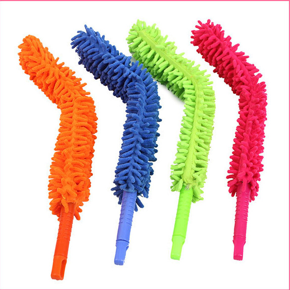 Picture of Chenille double-sided flexible retractable household electrostatic duster desktop household cleaning feather duster wholesale