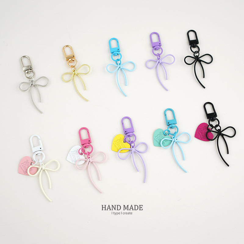 Ins Exquisite Escape Princess Ribbon Bow Keychain Chanel Style Pendant Schoolbag Hanging Headset Girlfriend
