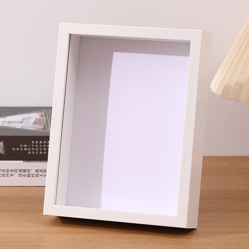 Picture of Hollow Three-Dimensional Photo Frame 6inch Photo Frame Wholesale Wooden Picture Frame Handmade DIY Dried Flower Photo Frame A4 Wall Hanging Photo Frame Table
