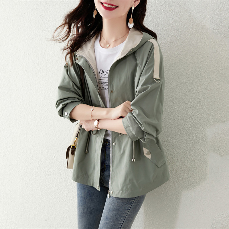 Picture of Sense Short Coat Women's Small 2025 Spring and Autumn New Korean-style British-style Casual Hooded Coat Women