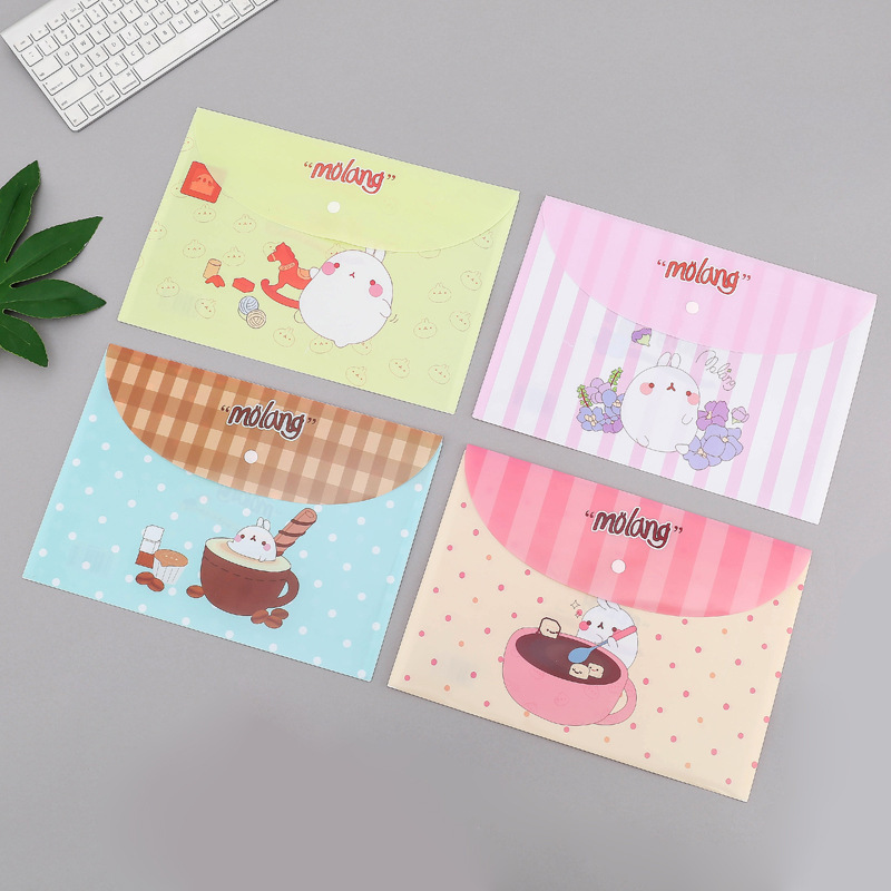 Creative Cartoon File Korean Style A4 File Bag Pvc Folder Cute Cute Folder Student Office Supplies