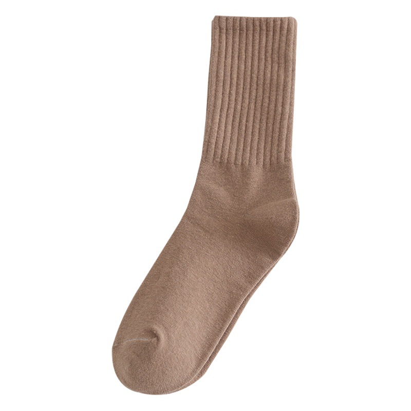 Mid-Calf Socks Pure Cotton Sweat-Absorbent and Deodorant Women's Ins Trendy Japanese Style Pile Socks High Elastic Long Women's Socks Zhuji Socks Industry
