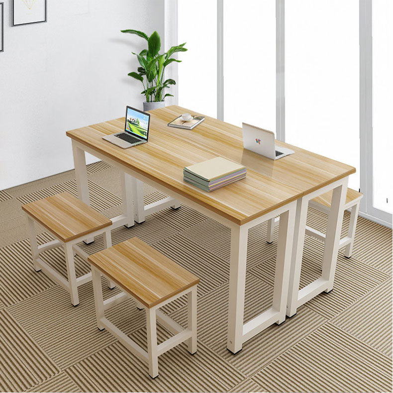 Modern Simple Home Long Table Training Class Tutoring Class Double-Layer Study Table Primary and Secondary School Students Desks and Chairs Double