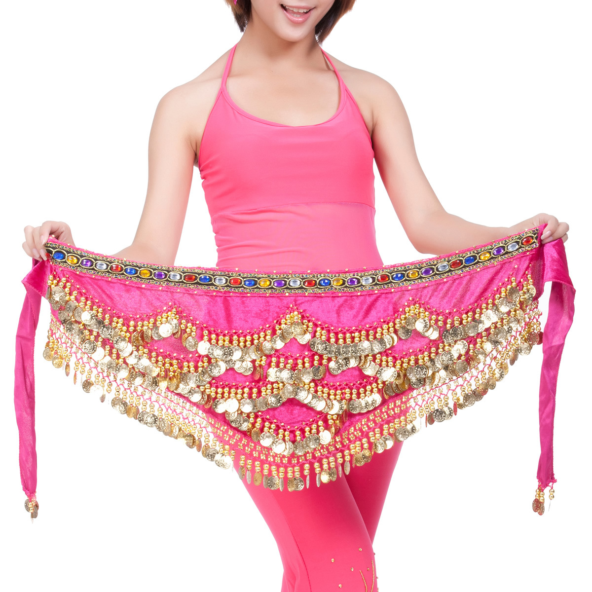 Picture of 328 Currency Belly Dance Waist Chain Belly Dance Belt Waist Chain Handmade Sequin Waist Decoration Egyptian Oriental Dance Waist Chain