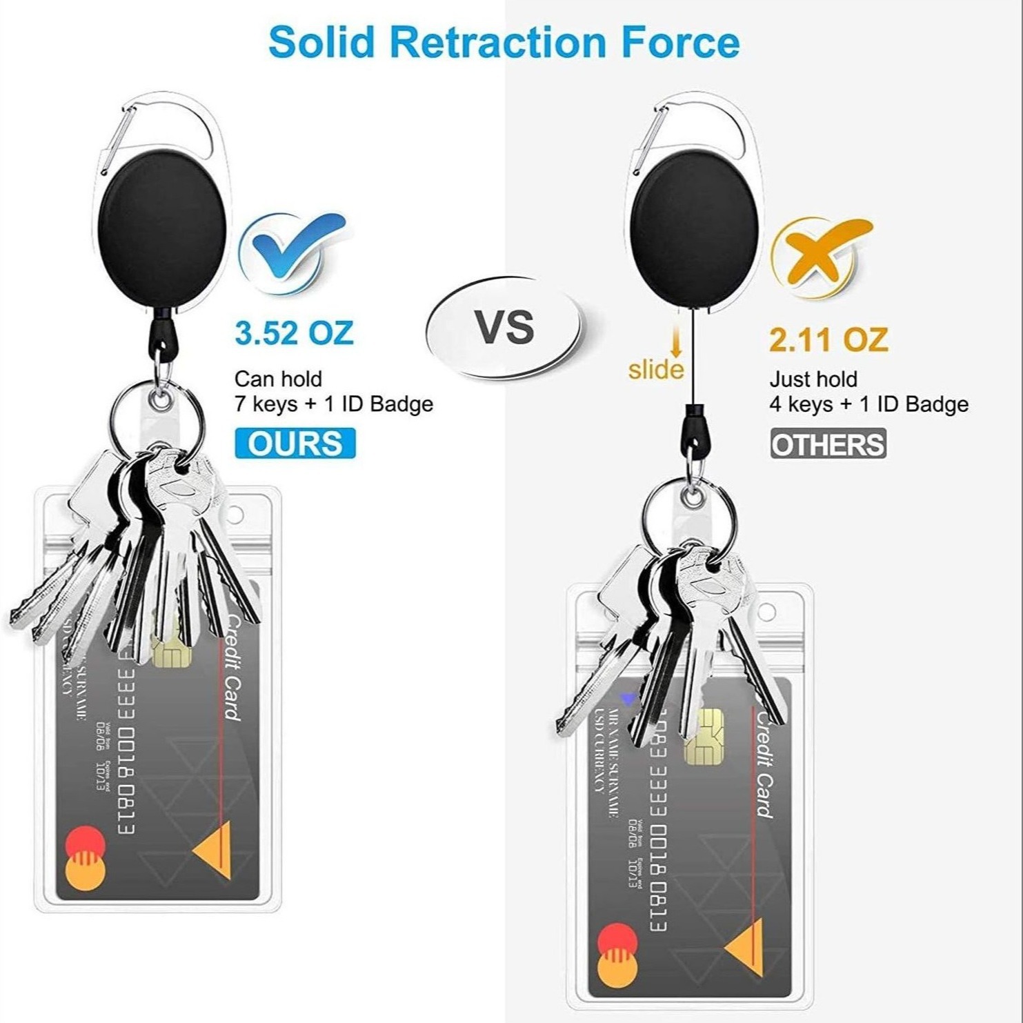 Picture of AMAZON hot sale oval egg-shaped metal zinc alloy retractable keychain easy pull buckle easy pull wire puller
