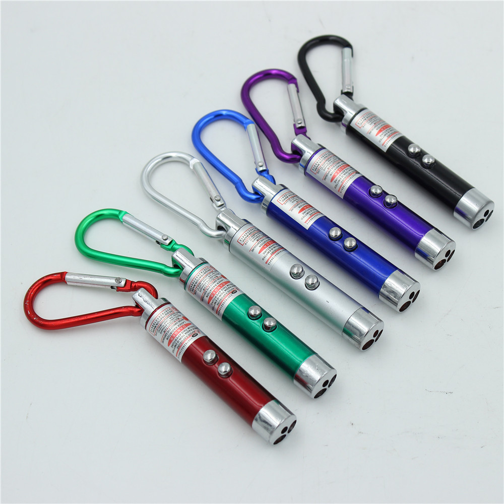 Three-in-one banknote detector laser flashlight LED key chain gift small lamp carry-on banknote detector
