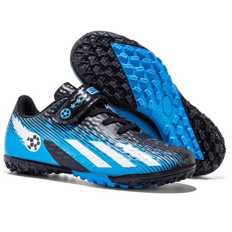 Picture of Spring and Summer New Children's Velcro Soccer Shoes for Middle-Aged and Older Children, Boys and Girls, Student Competition Training Sneakers