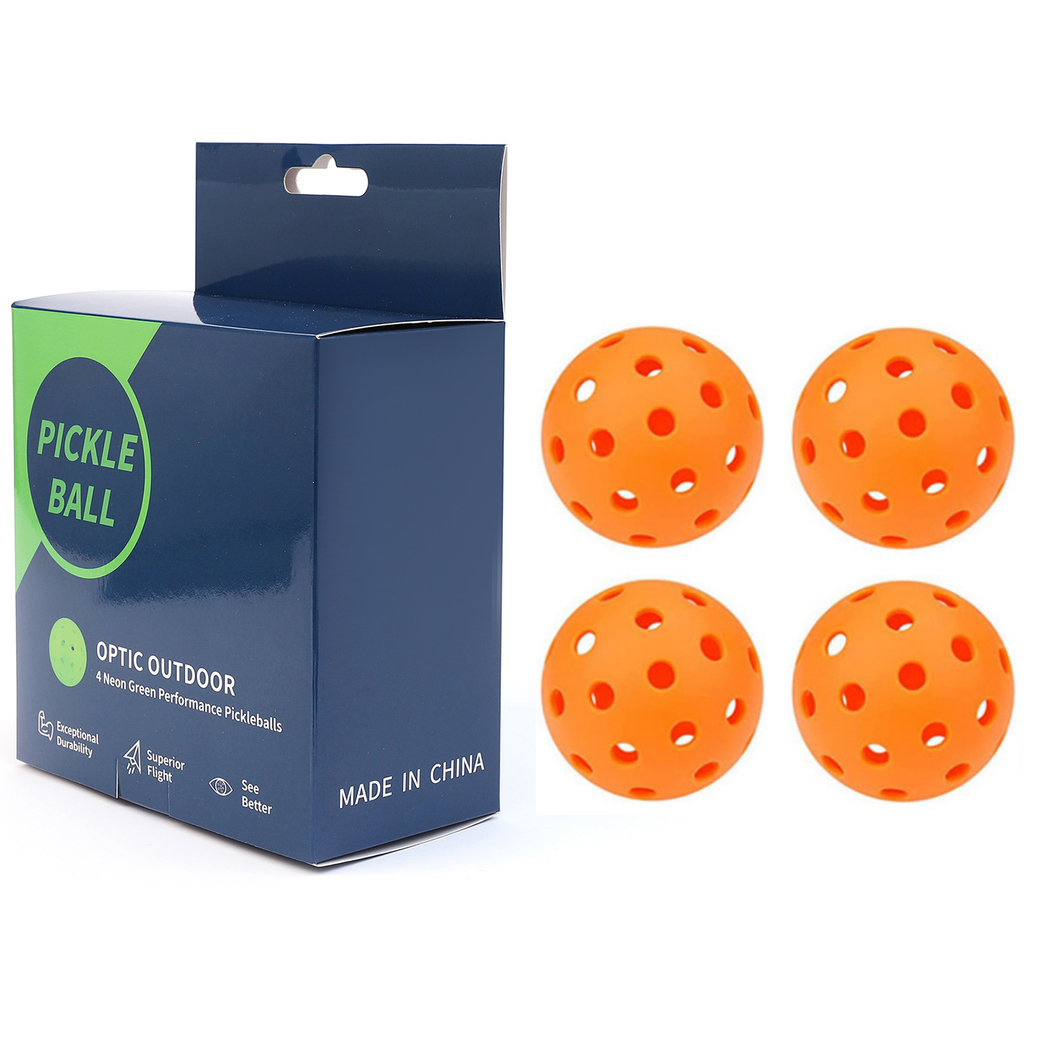 Picture of Pickleball Training Ball 74mm Practice Ball Pe Outdoor Plastic Injection Molded Ball with Led Light