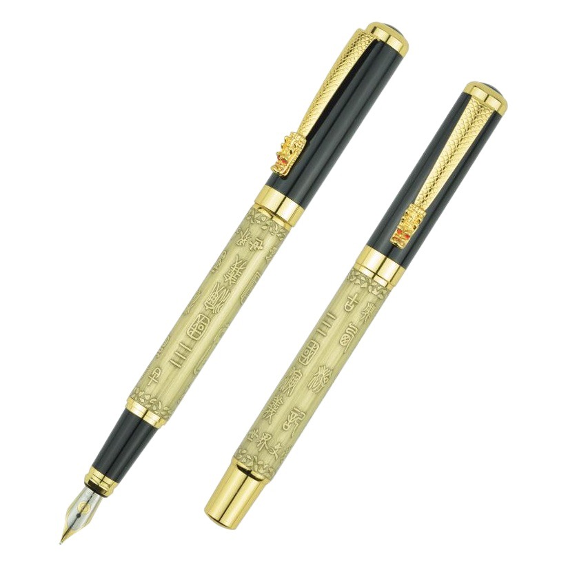 Roche Metal Pen Bronze Large Pointed Art Pointed Calligraphy Pen Business Sign Pen Ball Pen Gift Pen Customization