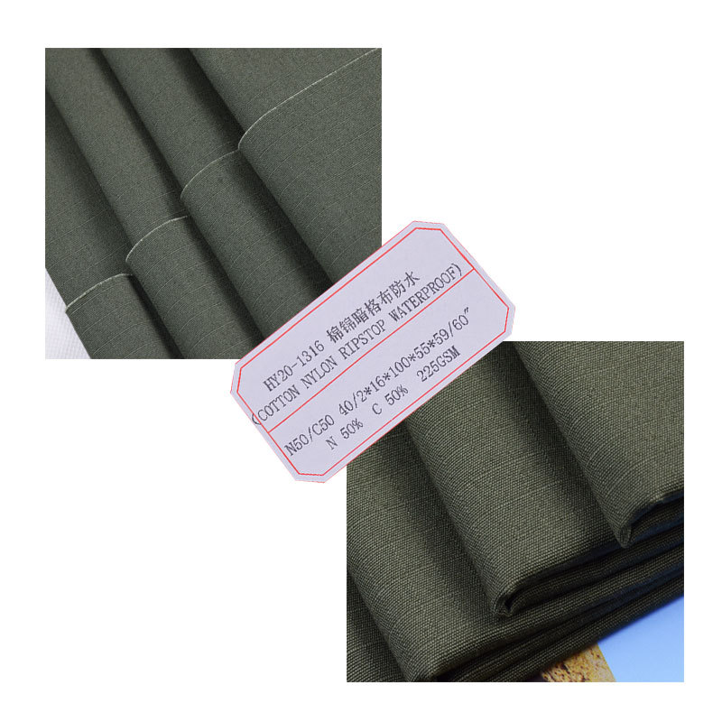 Factory supply cotton brocade dark plaid fabric waterproof tear-proof fabric assault jacket casual pants fabric