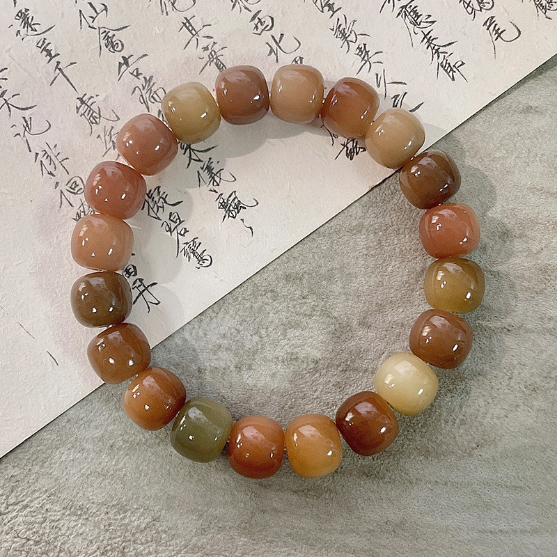 Picture of Authentic Yuanshan Dai Bodhi Root Bracelet Genuine Student Toy Decompression Chinese Style Bodhi Bracelet Prayer Beads