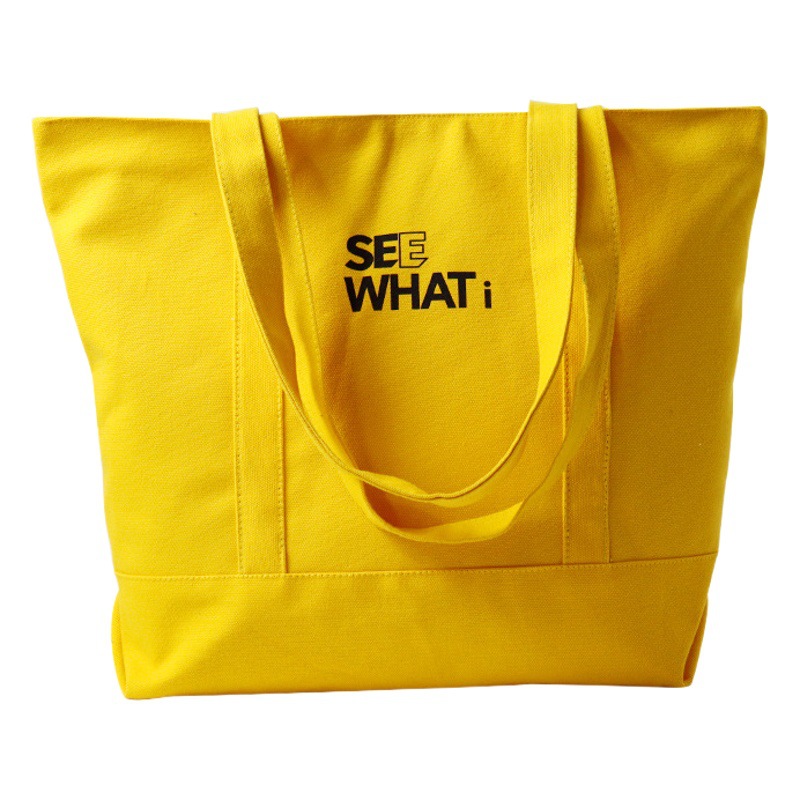 Manufacturers spot advertising canvas tote bag large capacity female senior sense portable shopping environmental canvas bag color printing