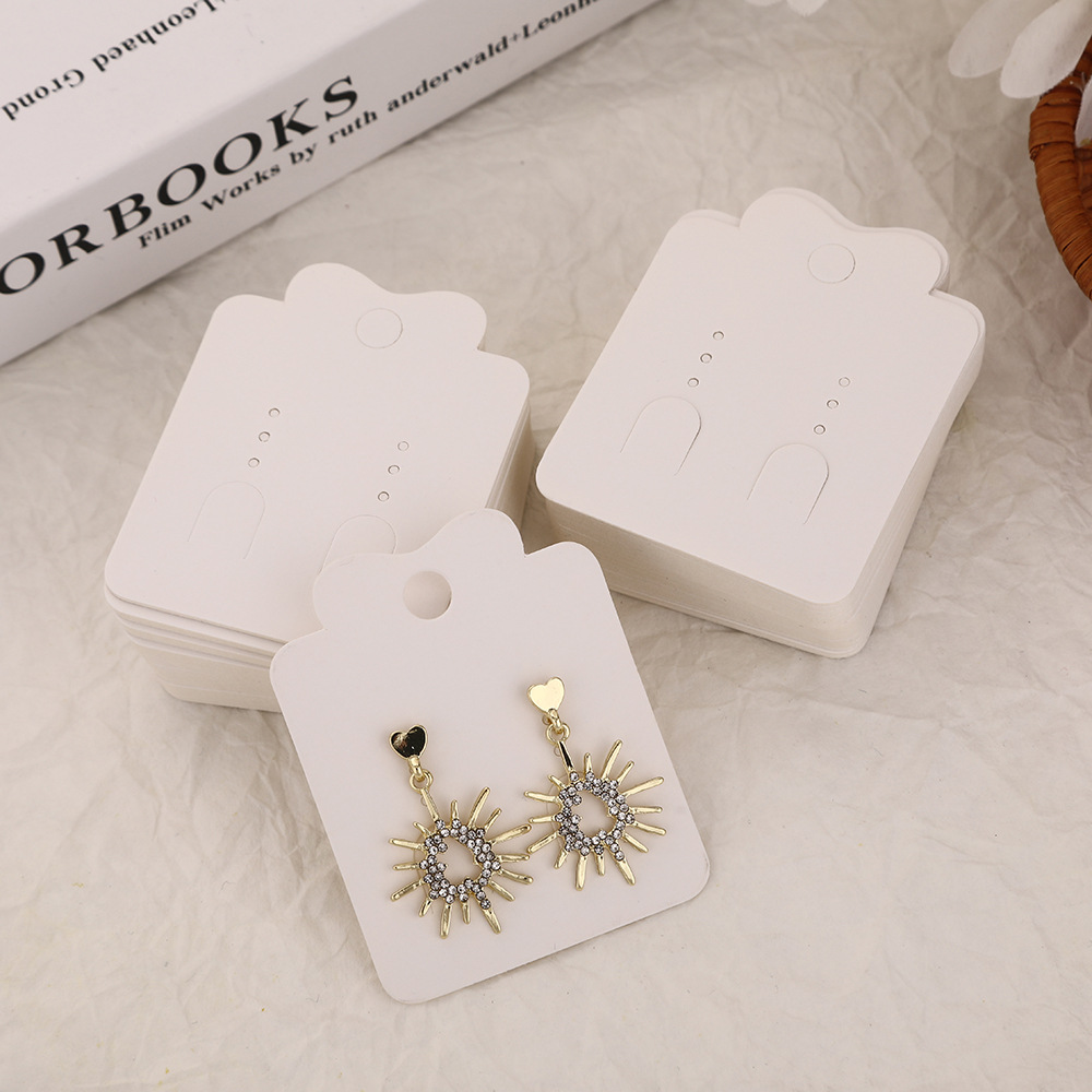 Cross-border Solid Color Earrings Cardboard Blank Earrings Paper Card Light Luxury Jewelry Packaging Cardboard Cardboard in stock Wholesale