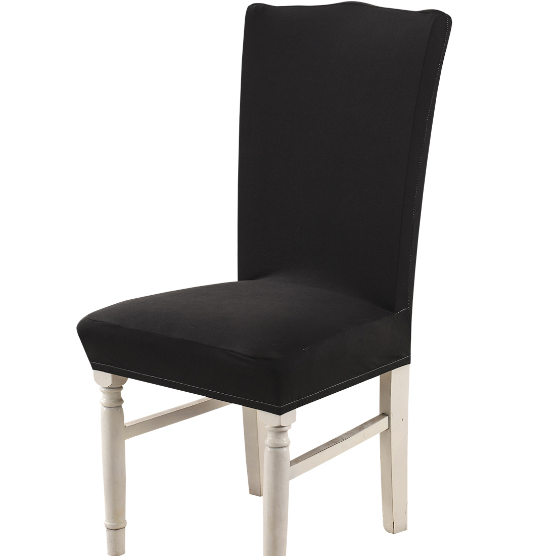 Cross-border Hot Selling Amazon Solid Color Milk Silk Chair Cover Four Seasons Chair Cover Universal Hotel Chair Cover Restaurant Chair Cover