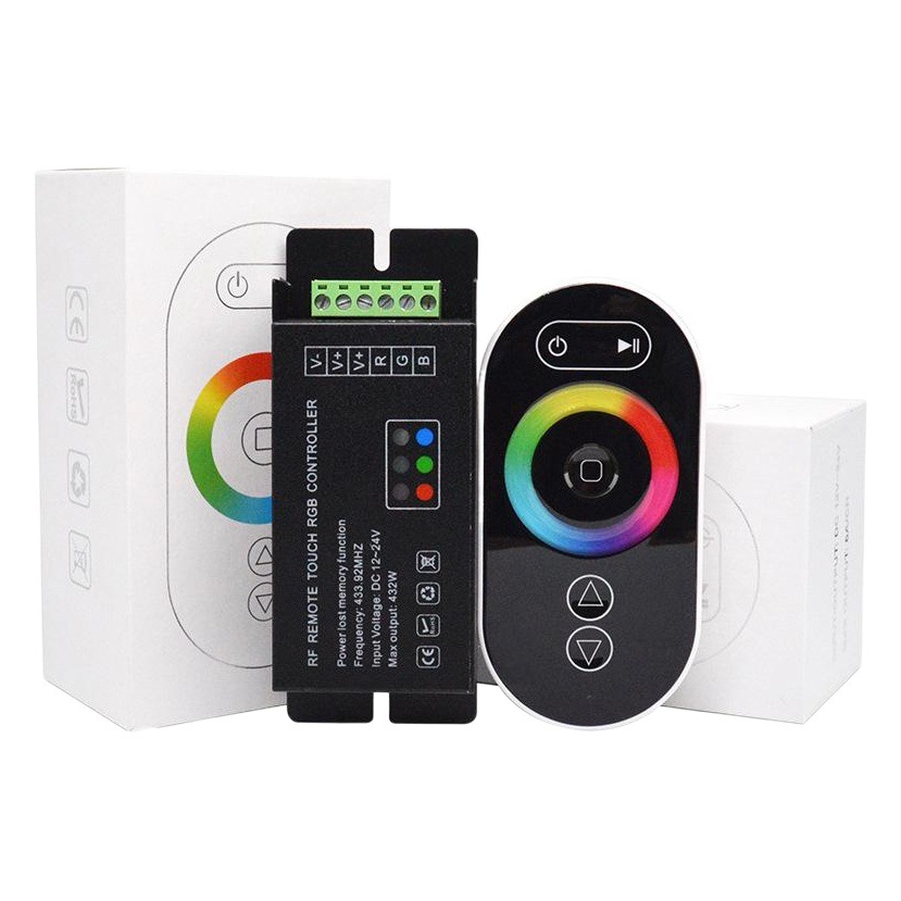 Picture of Gt888Led Colorful Light Strip Rgb Controller Touch 5-Key Remote Control Iron Shell Dc Light Strip Light Box Switch