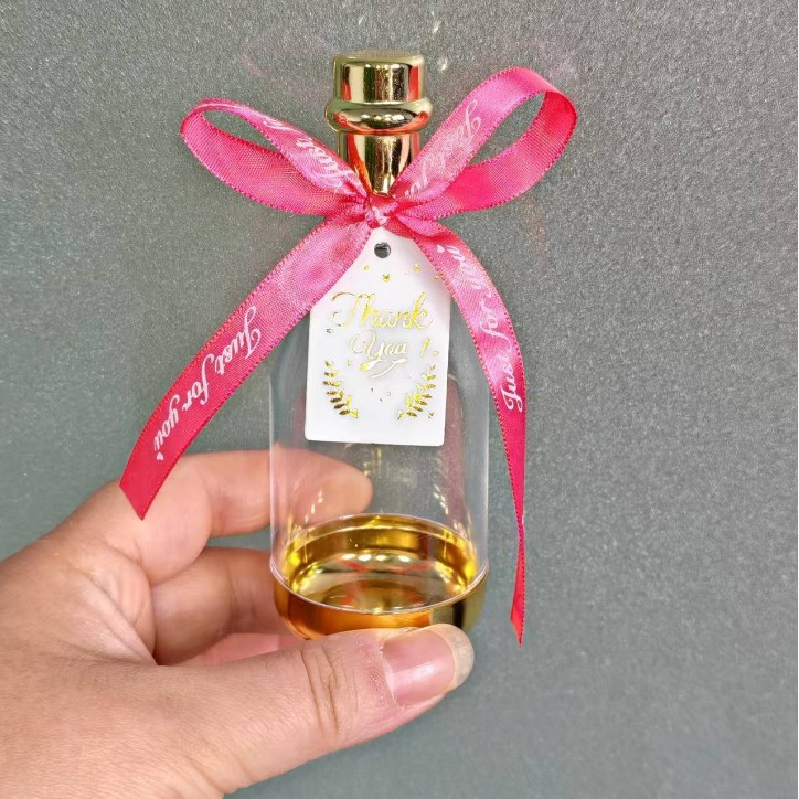 Picture of Creative transparent wine bottle champagne bottle candy box companion gift box new wedding candy box New
