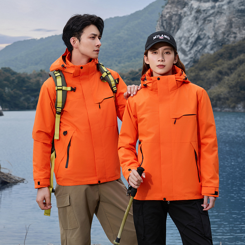 Picture of Graphite thermal camouflage integrated cotton jacket 25 new men's and women's outdoor mountain-style hiking jacket, warm with fleece