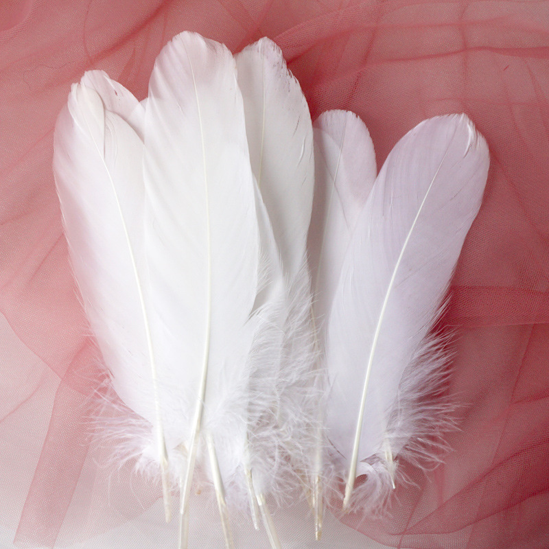 Picture of Feather color goose feather hard big floating dream catcher sunflower kindergarten handmade art class material wings decoration
