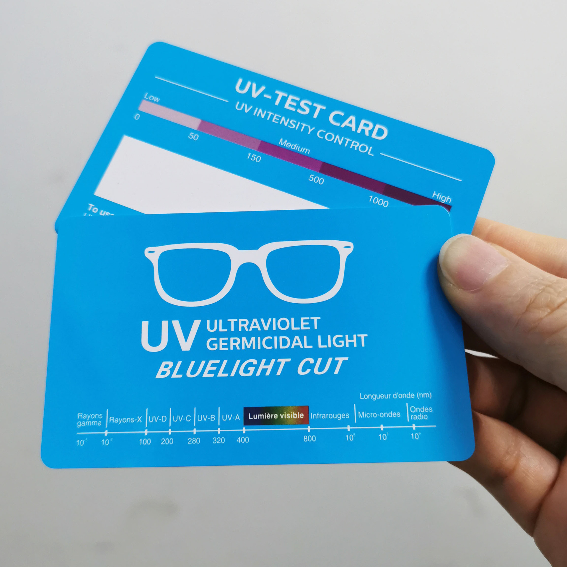 Picture of English Version of Uv Test Card Induction Card, Uv Test Card for Sun Protection Clothing, Uv Test Card for Masks