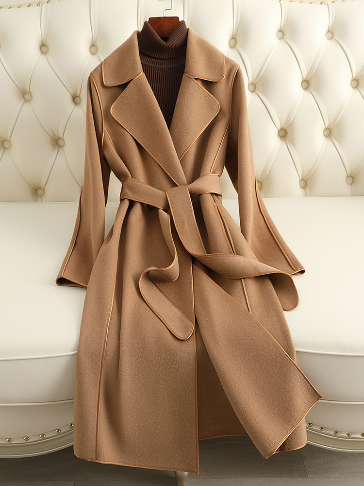 Picture of Double-Sided Cashmere Outwear for Women Mid-Length 2025 Autumn and Winter New 100% Wool Outwear Outwear for Women Wholesale