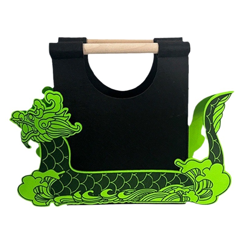 Cross-border net red dragon boat felt bag Dragon Boat Festival gift bag national tide thickened felt zongzi bag felt gift bag wholesale