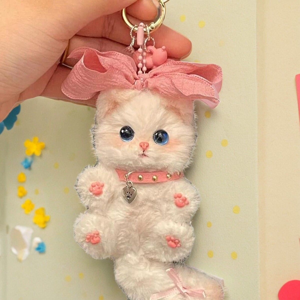 Twisting Stick Kitten Cute DIY Material Bag Plush Handmade Finished Product Gift Bag Pendant for Girls