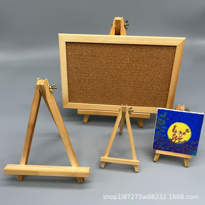 Picture of 18*24 easel thread foldable easel wooden triangle bracket desktop painting display stand factory direct sale