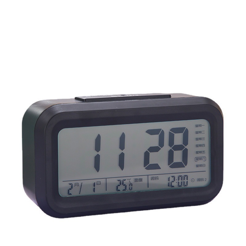 Picture of Chinese version of multifunctional smart clock electronic clock desktop desk clock bedside electronic clock with luminous temperature small alarm clock