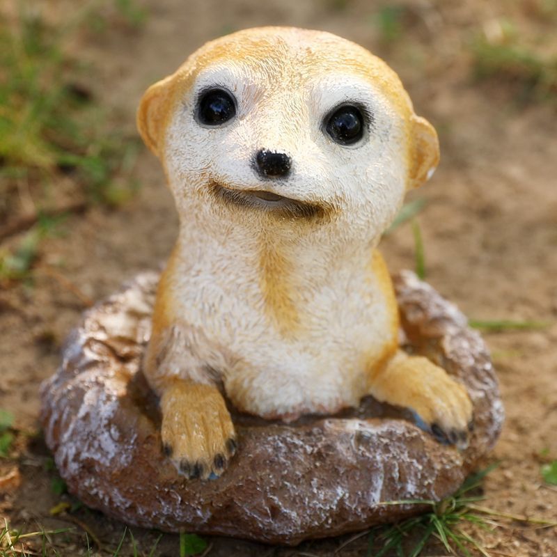 Picture of Outdoor Garden Decoration Courtyard Balcony Layout Ornaments Garden Decoration Simulation Animal Meerkat Meerkat Ornaments