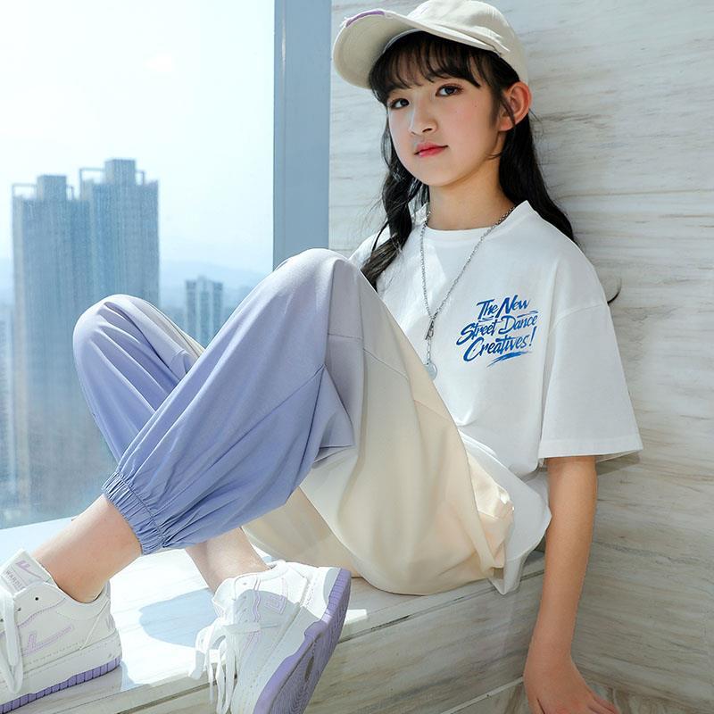 Picture of Girls' Sports suit New Summer Dress CUHK Children's Fashionable Children's Wear Summer Street Two-Piece Fashionable Set
