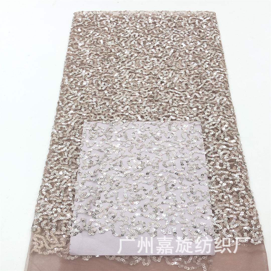 New 3mm Random Pattern Mesh Bottom Sequin Sequin Embroidery Women's Skirt Children's Clothing Evening Dress Shoes Bag Hat Lace Fabric Lace