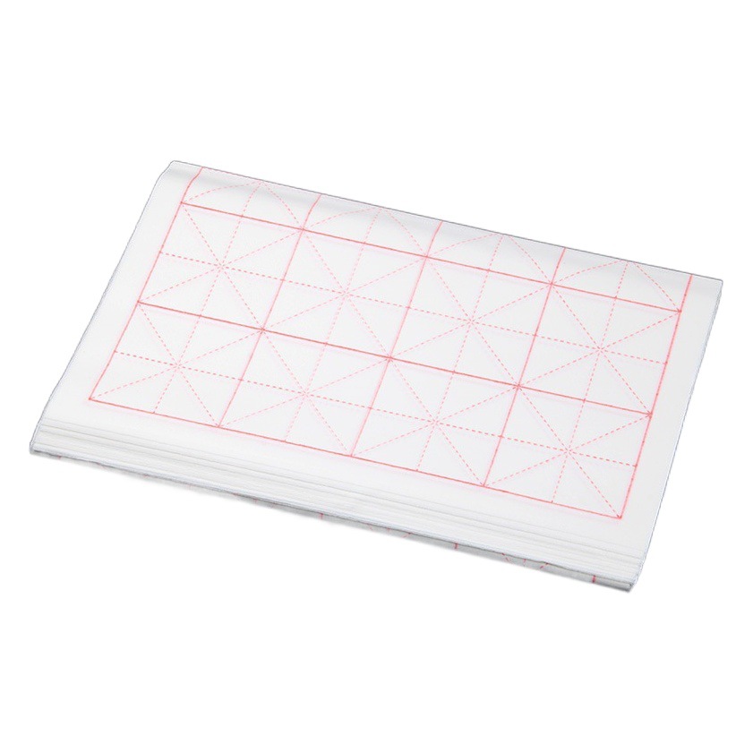 Rice-shaped grid Xuan paper calligraphy paper calligraphy paper calligraphy paper beginner practice calligraphy paper student half-cooked Xuan paper