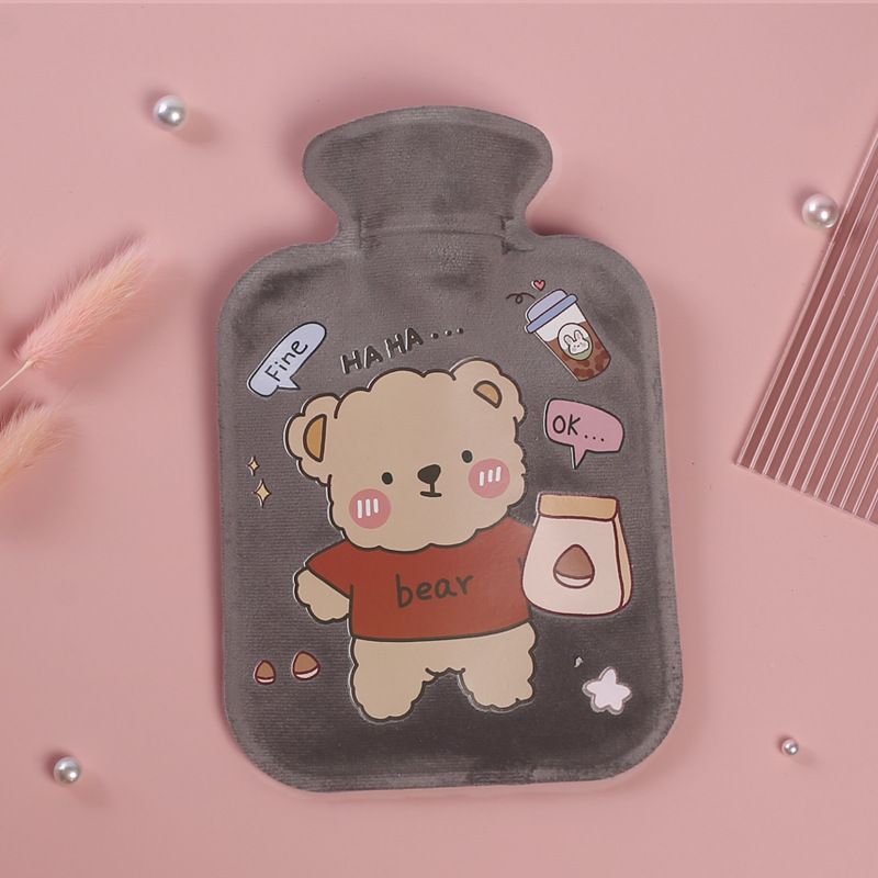 Picture of Customized new short plush hot water bag filled with water hot water bag filled with water hot water bag printed LOGO hand warmer