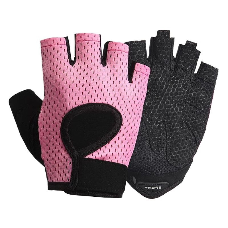 Cycling gloves half finger non-slip shock absorption breathable equipment gym cycling bicycle outdoor fitness sports gloves