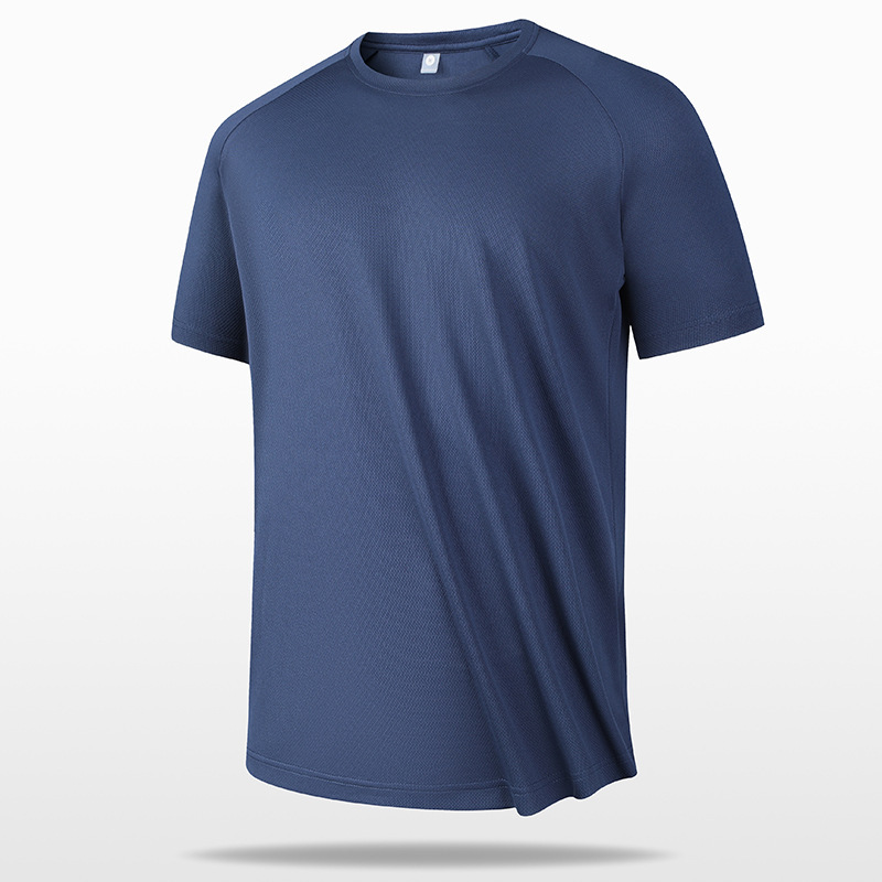 Cross-Border Supply of Multi-Color Quick-Drying Short-Sleeved Sports T-Shirts, Fitness Shirts, Coach Running T-Shirts, Men's Breathable Sportswear